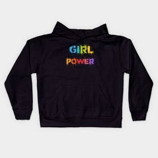 Girl power spray-painted inspiration Kids Hoodie